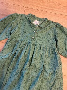 Farewell Frances Women’s Gwen Dress Mini Green Ditsy Floral Cotton Size M